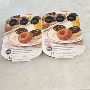 Wilton 12 Mini Doughnut Pan • 2 Sets of 12 NEW WITH TAGS MINT CONDITION
